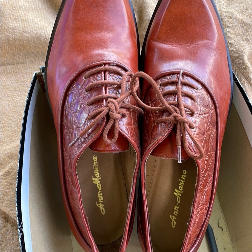 Ann Marino Men's Brown Leather Shoes